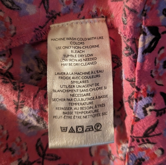 Free People James Smocked Pink Floral Top, Size XS - Picture 10 of 10